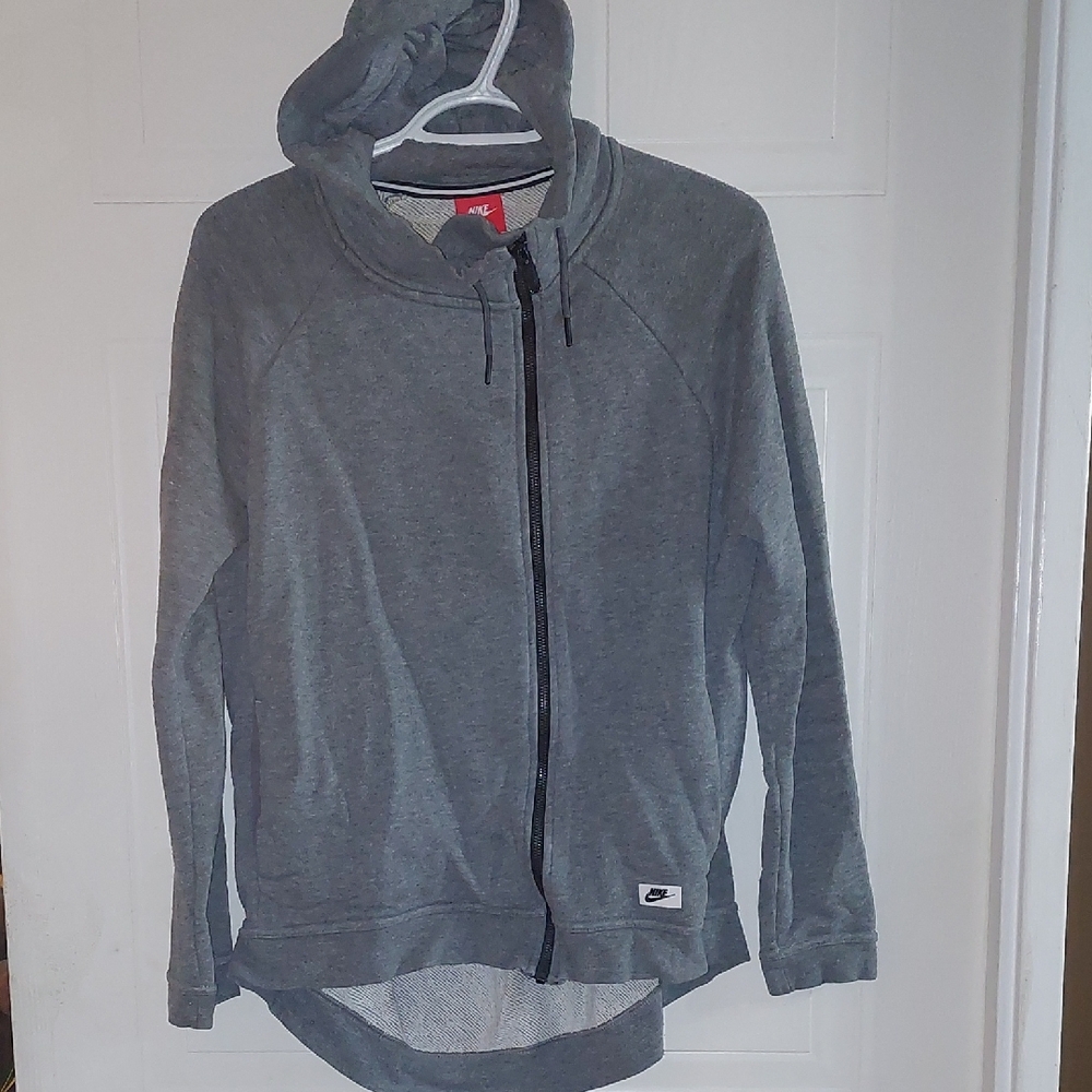 Nike Heather Gray Full-Zip Hoodie